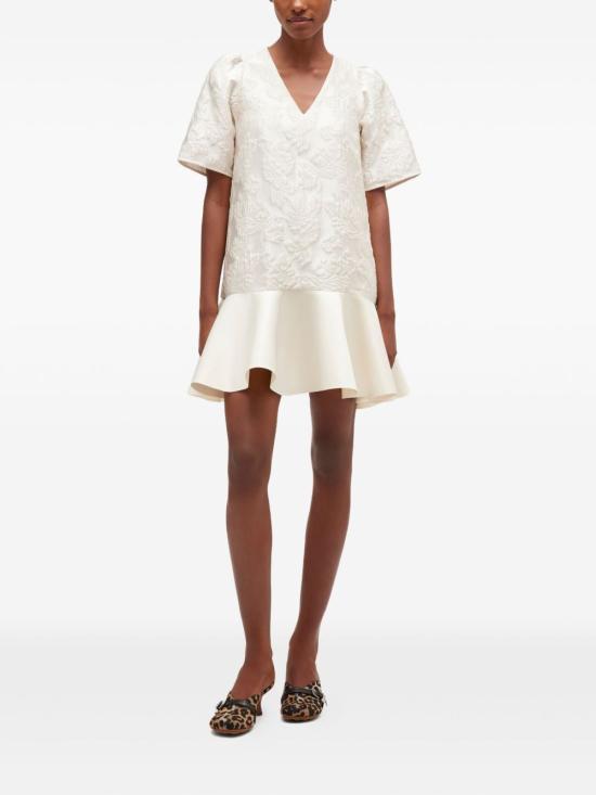 26SS 가니 새틴 클로케 미니 드레스 A1030105 135 Egret - GANNI