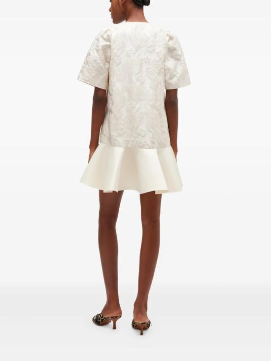 26SS 가니 새틴 클로케 미니 드레스 A1030105 135 Egret - GANNI