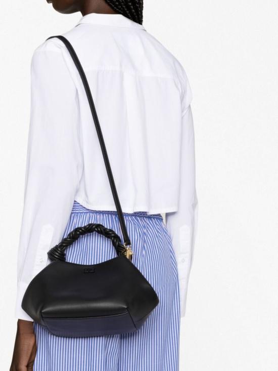 26SS 가니 스몰 레더 보우 토트백 A5241 099 Black - GANNI