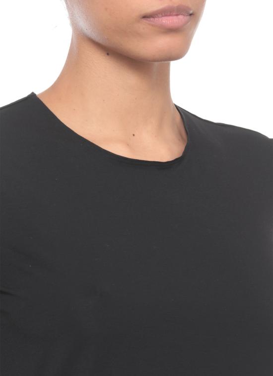 26SS 월포드 반팔 티셔츠 53387 7005 Black - WOLFORD