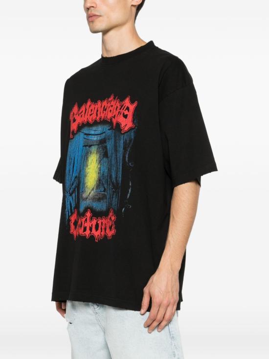 26SS 발렌시아가 반팔 티셔츠 764235 TUVD51000 Black - BALENCIAGA