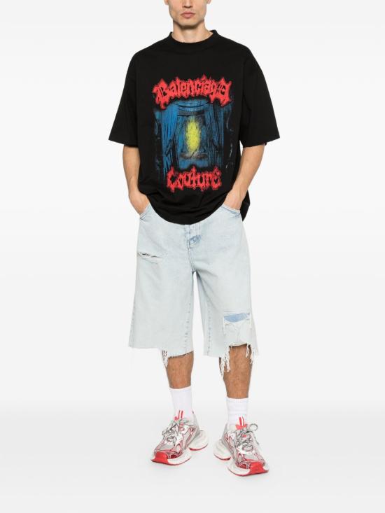 26SS 발렌시아가 반팔 티셔츠 764235 TUVD51000 Black - BALENCIAGA