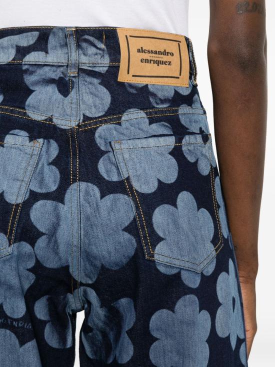 26SS 알레산드로 엔리케즈 스트레이트 팬츠 P29 DENIM036FLOWDN Blue - ALESSANDRO ENRIQUEZ