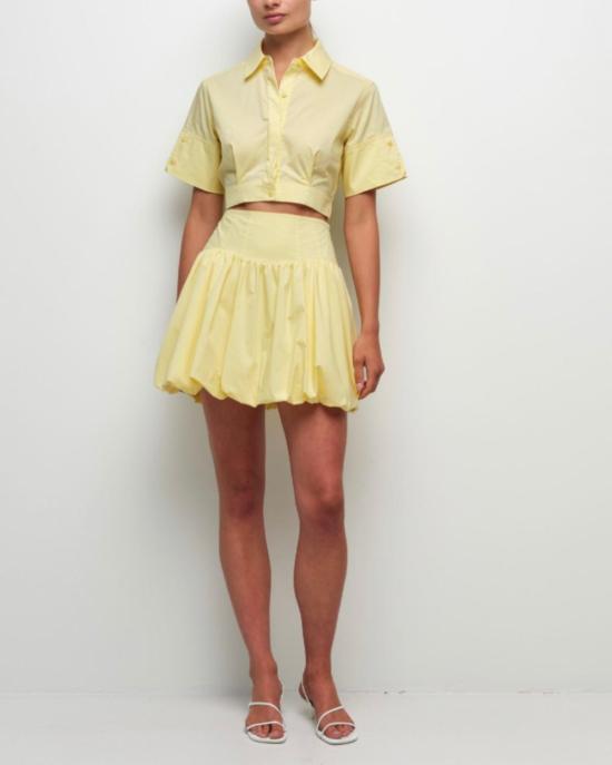  조나단 심카이 숏 스커트 피파 버블 미니 스커트 버터크림