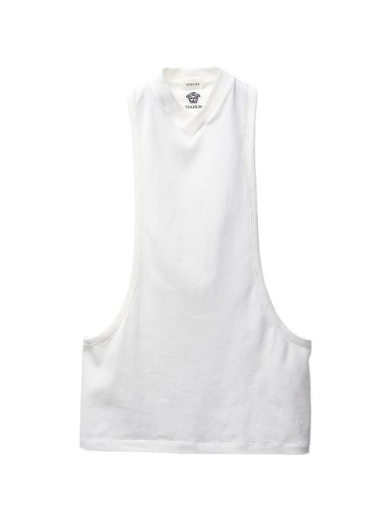 26SS 베르사체 민소매 티셔츠 1024513 1A178881W000 White