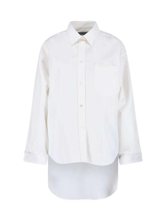  발렌시아가 셔츠 비대칭 셔츠 화이트