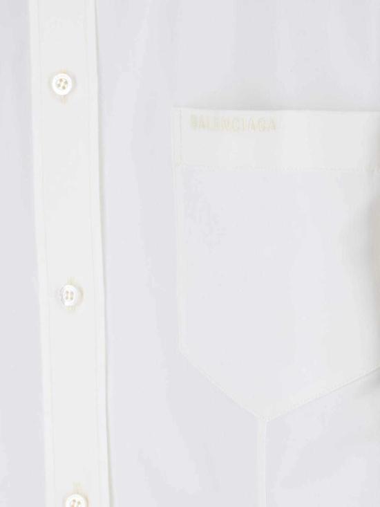  발렌시아가 셔츠 비대칭 셔츠 화이트 - BALENCIAGA
