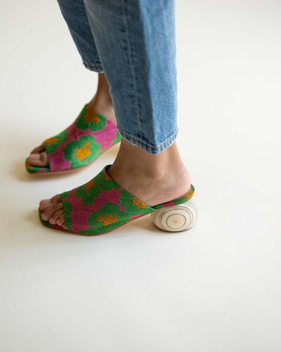  후마 블랑코 뮬/슬리퍼 밀라 뮬 플로럴 - HUMA BLANCO