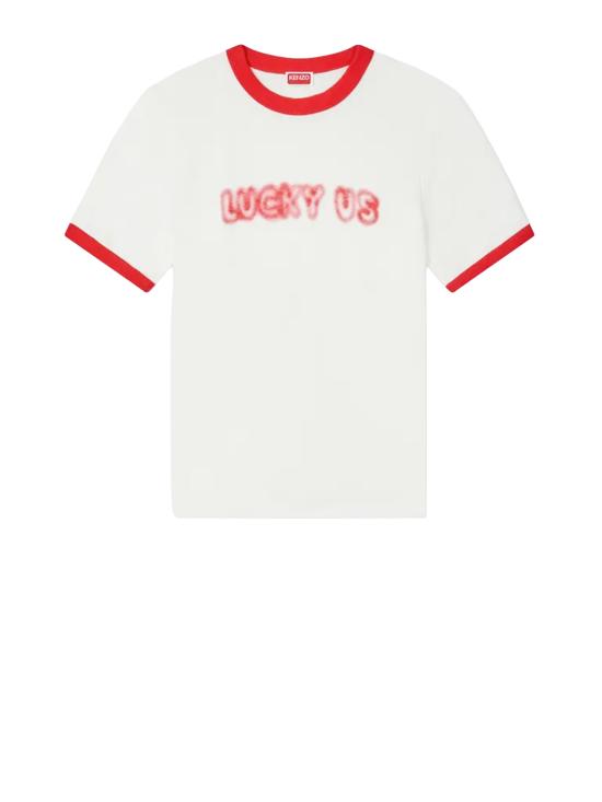 26SS 겐조 반팔 티셔츠 FG5 5TS106 4SK 02 OFF WHITE DOM