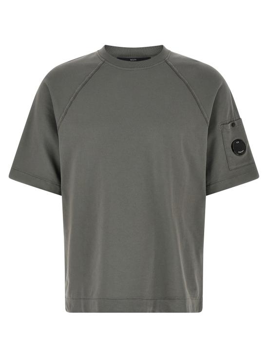 26SS 씨피 컴퍼니 라이트 플리스 숏슬리브 스웨트셔츠 20CMSS034A 002246G 921 GUNMETAL DOM