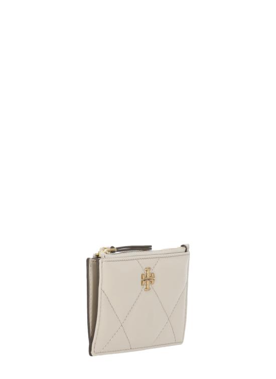 26SS 토리버치 키라 다이아몬드 큉트 집 카드 케이스 158629 251 Beige - TORY BURCH