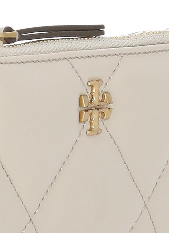 26SS 토리버치 키라 다이아몬드 큉트 집 카드 케이스 158629 251 Beige - TORY BURCH