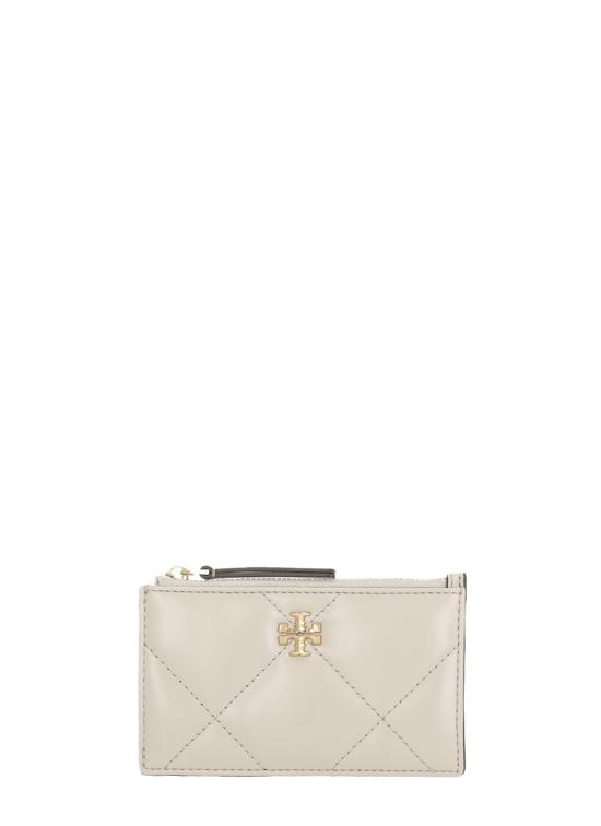 26SS 토리버치 키라 다이아몬드 큉트 집 카드 케이스 158629 251 Beige