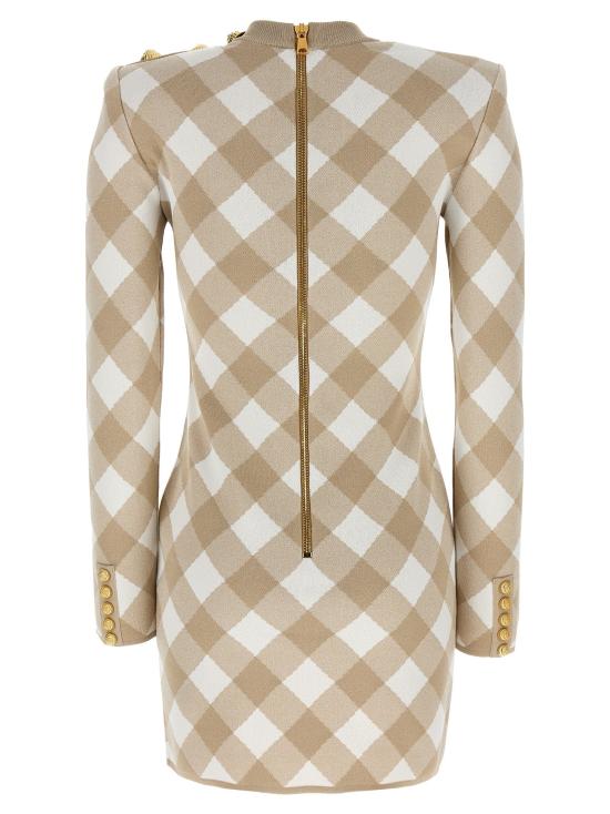  발망 숏 원피스 DF0R8739KH56GVQ - BALMAIN