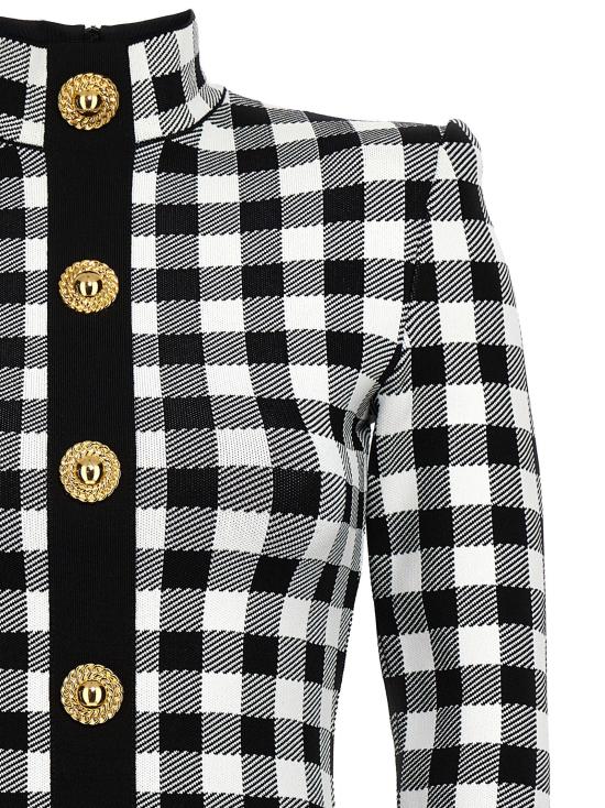  발망 숏 원피스 CF1R8019KF51EAB - BALMAIN