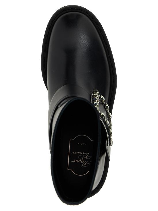 로저비비에 부츠 Viv Rangers  및 앵클  블랙 - ROGER VIVIER