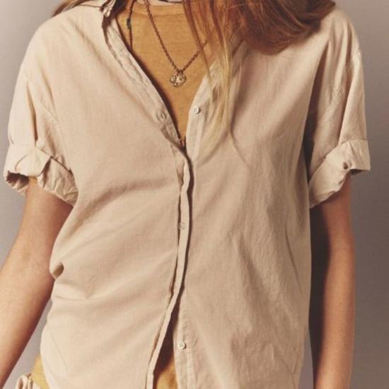  시레나 셔츠 채닝 셔츠 양피지 - XIRENA