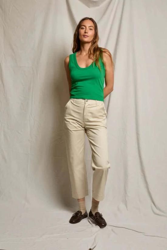  퍼펙트 화이트 티 민소매 티셔츠 카라 탱크