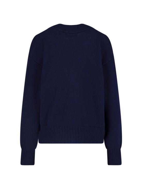 26SS 아미 울 드 하트 가디건 UKC380 KN0156 A116 Blue - AMI