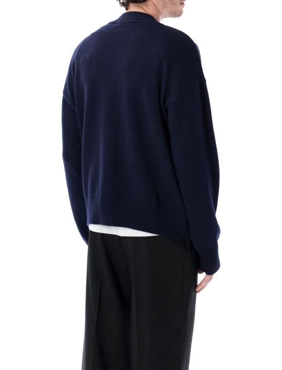 26SS 아미 울 드 하트 가디건 UKC380 KN0156 A116 Blue - AMI