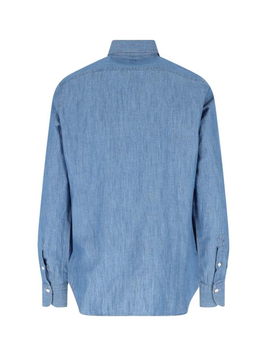 26SS 피나모레 데님 셔츠 C0724D ZURIGO4 LEONARDO 04 Blue - FINAMORE