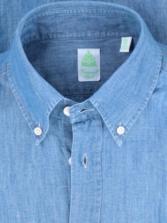 26SS 피나모레 데님 셔츠 C0724D ZURIGO4 LEONARDO 04 Blue - FINAMORE