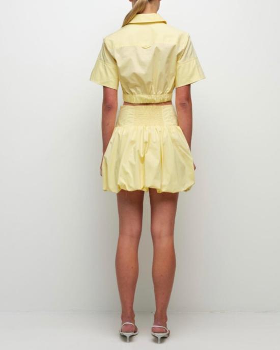  조나단 심카이 셔츠 사브리나 반팔 크롭탑 버터크림 - JONATHAN SIMKHAI