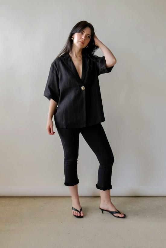  a. ren 블라우스 A. 렌 윈슬렛 탑 블랙 - OTHER BRANDS