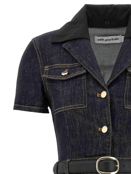 26SS 셀프 포트레이트 미디 원피스 RS26822MBLUE INDIGO DOM - SELF PORTRAIT