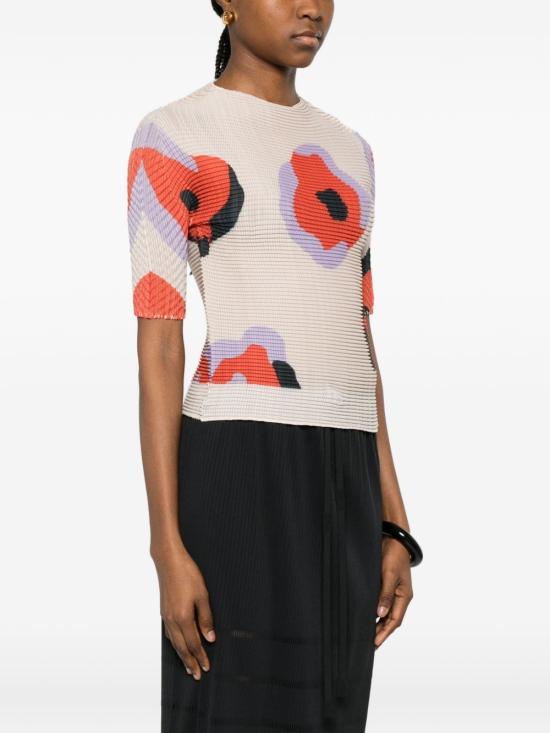 26SS 이세이 미야케 반팔 티셔츠 IM66FJ697 46 Beige - ISSEY MIYAKE