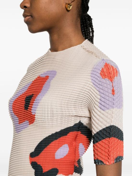 26SS 이세이 미야케 반팔 티셔츠 IM66FJ697 46 Beige - ISSEY MIYAKE