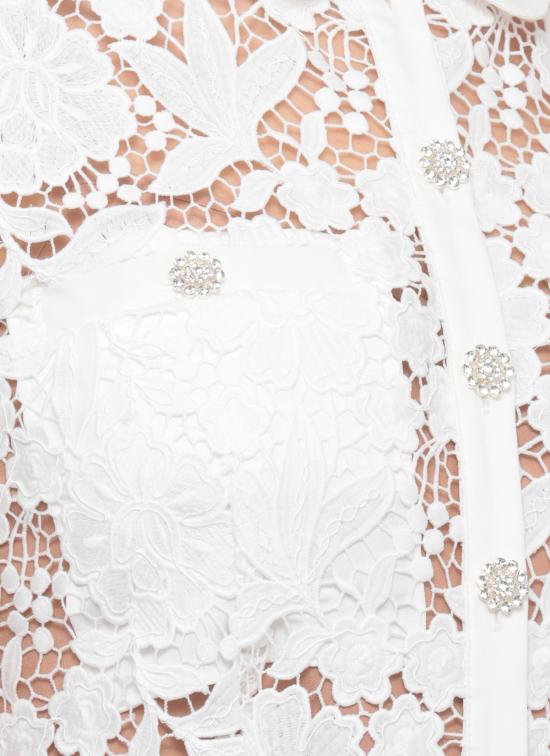 26SS 셀프 포트레이트 미디 원피스 SS26096MW WHITE LACE COLLAREDWHITE White - SELF PORTRAIT