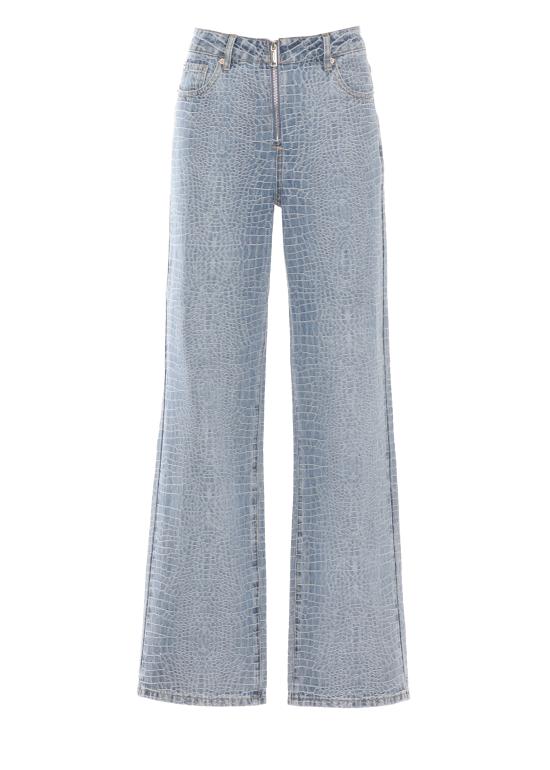 26SS 셀프 포트레이트 데님 팬츠 SS26804PBL CROC EFFECT STRAIGHT LEGBLUE Blue