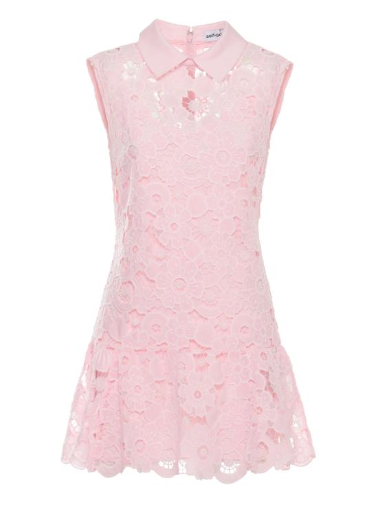26SS 셀프 포트레이트 숏 원피스 SS26164SAP PINK LACE COLLAREDPINK Pink