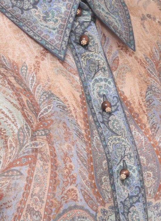 26SS 짐머만 블라우스 8624TRS262 TPBL Blue - ZIMMERMANN