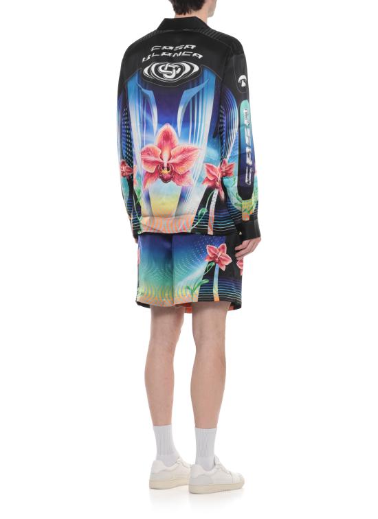 26SS 카사블랑카 긴팔 셔츠 MSP26SH00602 SILK SATIN Black - CASABLANCA