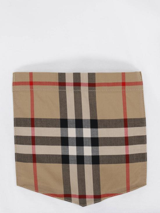 26SS 버버리 체크 포켓 티셔츠 8103971 A1464 White - BURBERRY