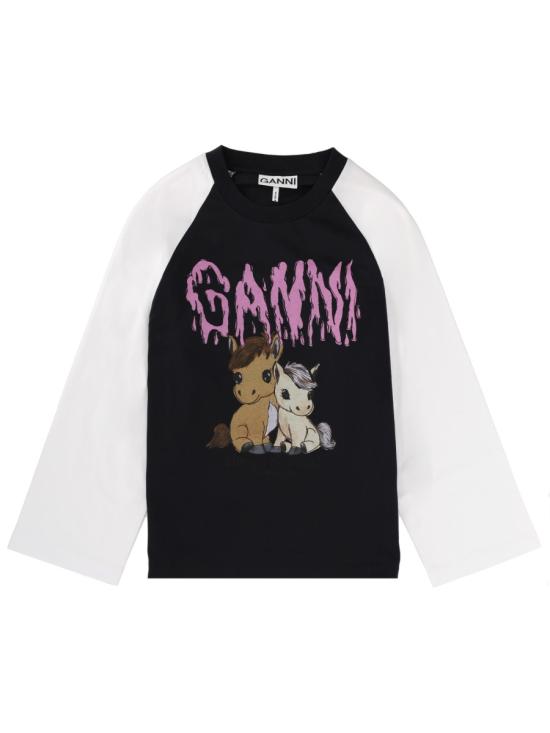 26SS 가니 긴팔 티셔츠 A1050054 252 BLACK DOM