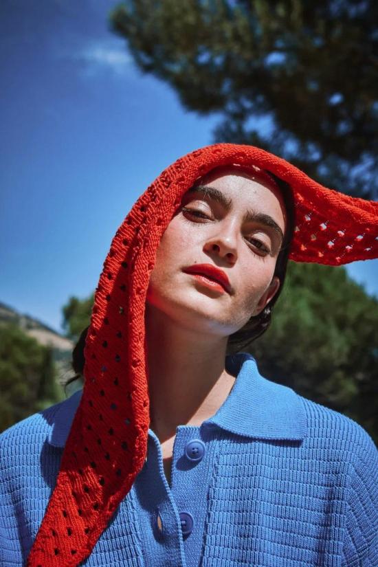  L'ENVERS 머플러/스카프 L'envers 자스민 코튼 반다나 스카프 레드 - OTHER BRANDS