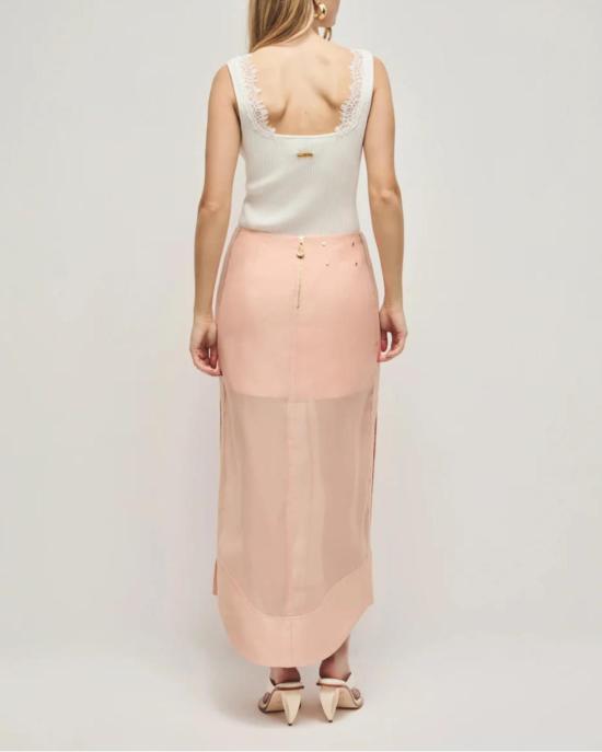  에이지 롱 스커트 Aje 캡처 스커트 더스티 샌드 - AJE