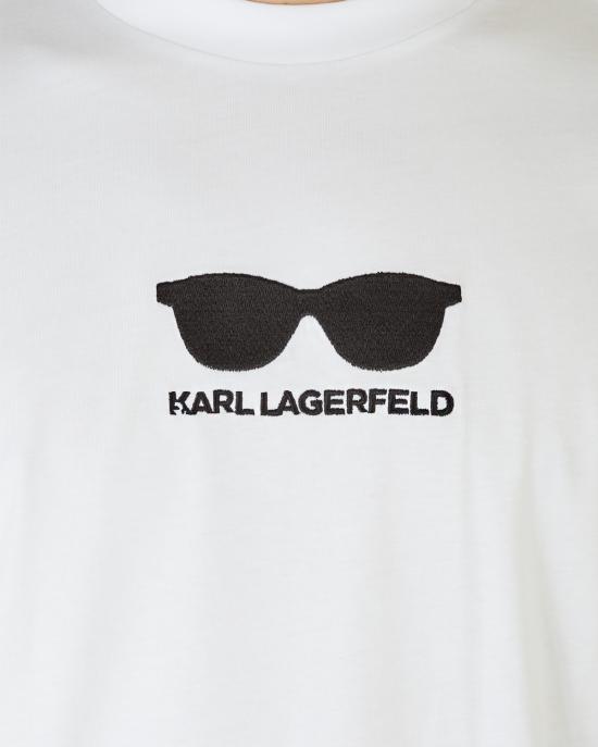 칼라거펠트 반팔 티셔츠 755445 544225 10 BIANCO - KARL LAGERFELD