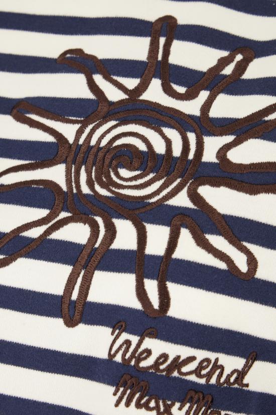 26SS 위켄드막스마라 반팔 티셔츠 WKDSABATO 005 RIGA BIANCO BLU - WEEKEND MAX MARA