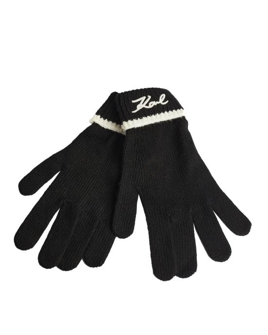  칼라거펠트 장갑 246W3601 998 black white NERO BIANCO