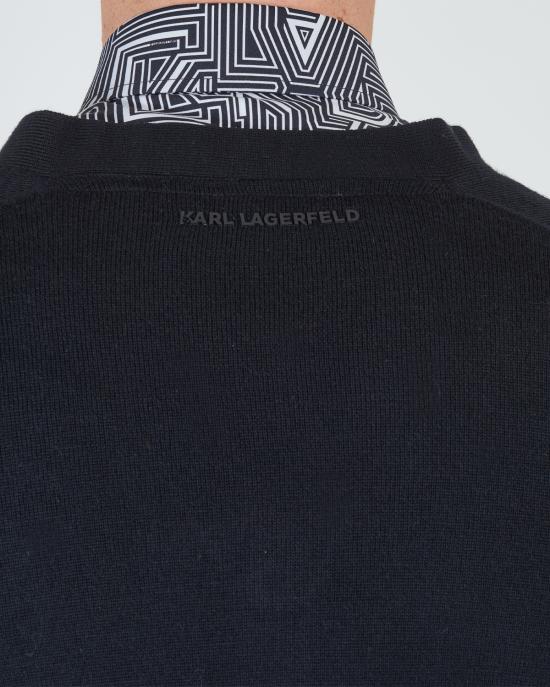  칼라거펠트 가디건 655010 544399 990 NERO - KARL LAGERFELD