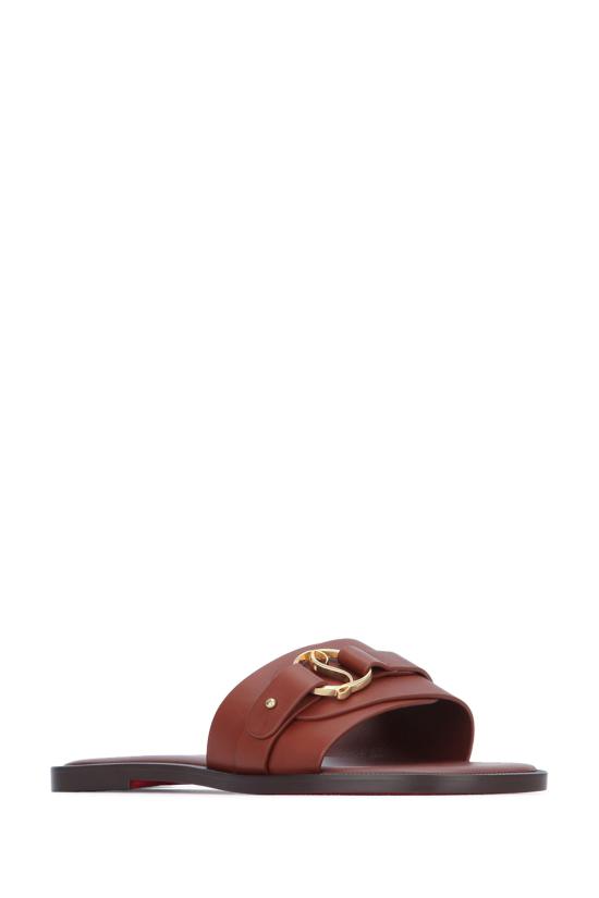 26SS 크리스챤 루부탱 뮬/슬리퍼 1260519 7248 DARKCARMINELINCOGNAC - CHRISTIAN LOUBOUTIN