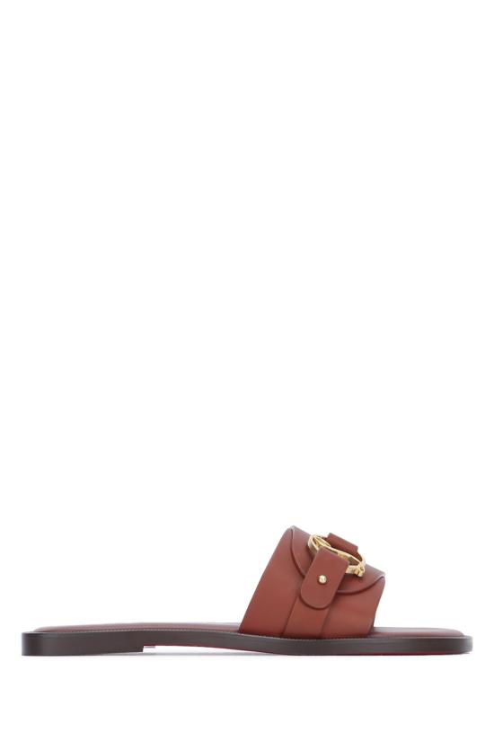 26SS 크리스챤 루부탱 뮬/슬리퍼 1260519 7248 DARKCARMINELINCOGNAC