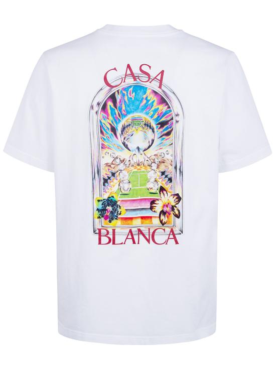 26SS 카사블랑카 반팔 티셔츠 M SS26 JTS 001 15 TENNIS LANDSCAPE WHITE - CASABLANCA