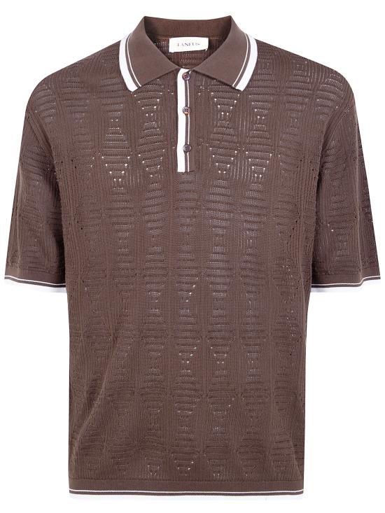 26SS 라니우스 폴로 티셔츠 S6LAMAKP009 920 CHOCOLATE - LANEUS