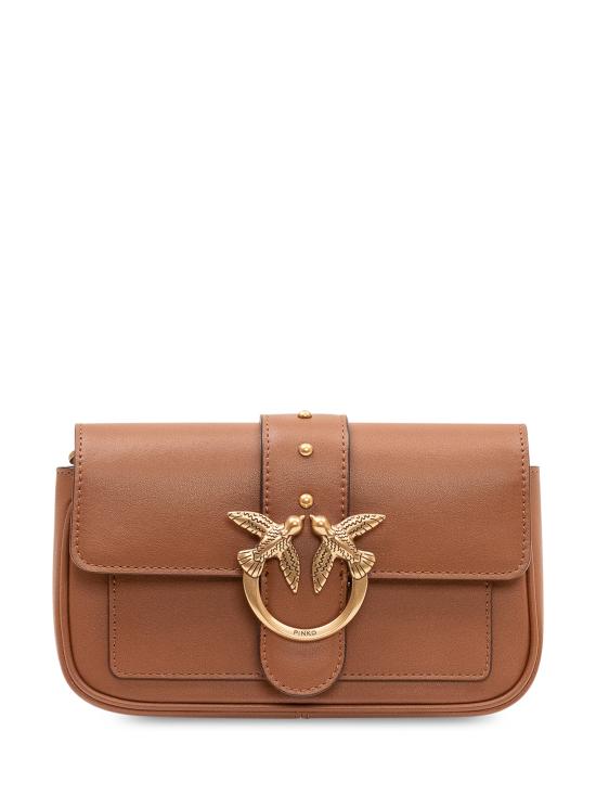 26SS 핑코 크로스백 100061A0F1 L17Q MARRONE LEONE ANTIQUE GOLD