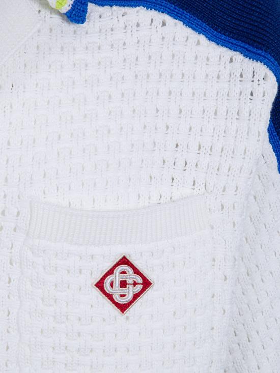 26SS 카사블랑카 긴팔 셔츠 M SS26 KW 1310 01 WHITE BLUE - CASABLANCA